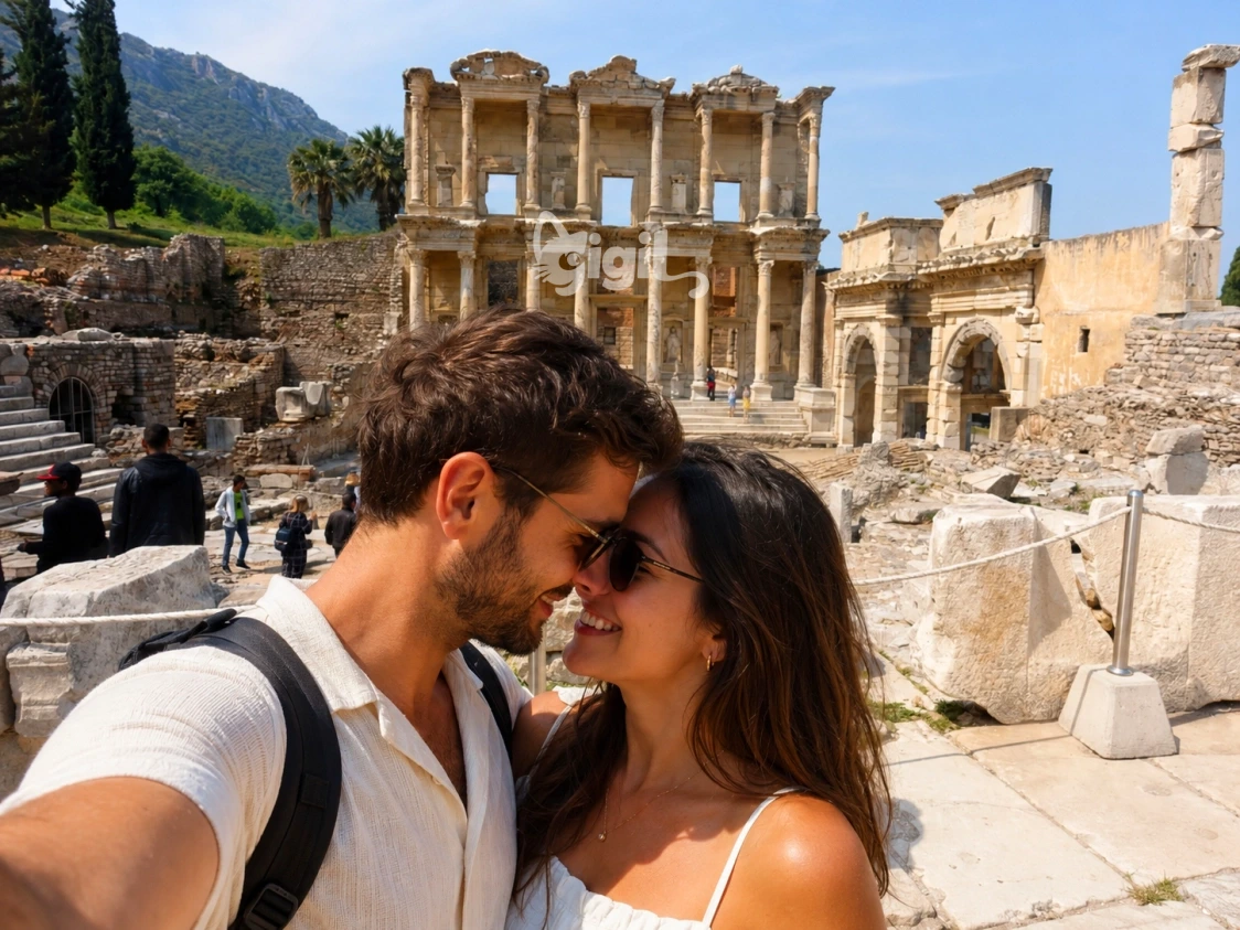 Celsus Library Civic Facade Scene