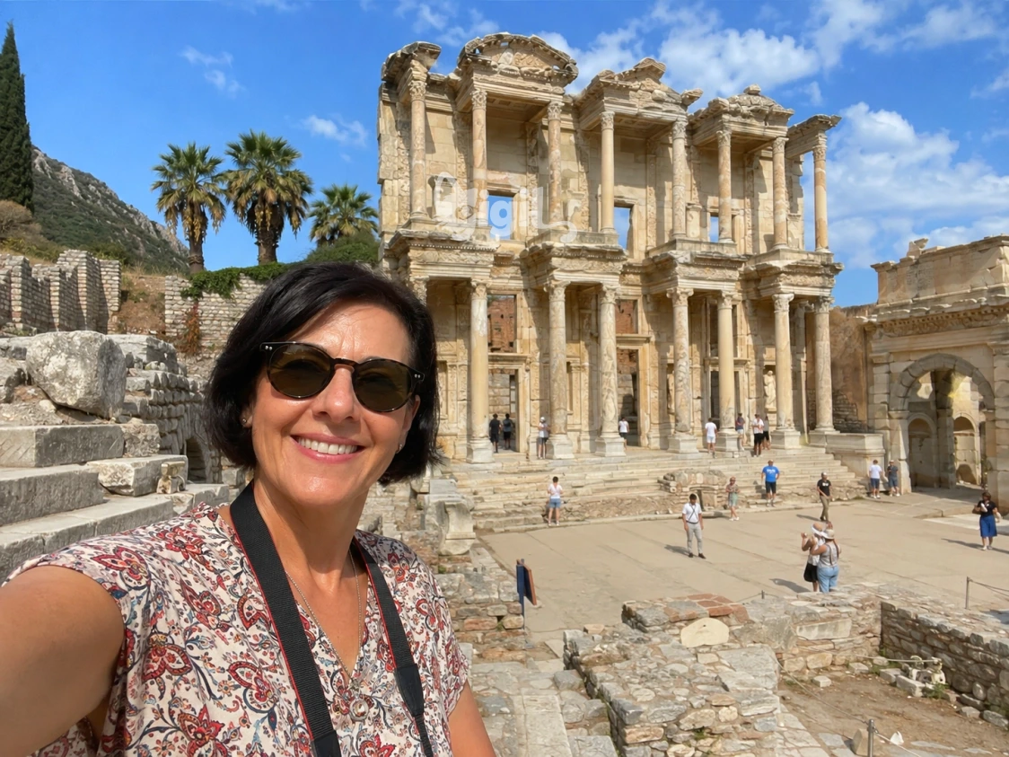 Celsus Library Clear Facade View