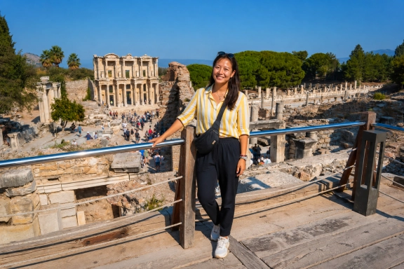 Celsus Library Detailed Marble Scene