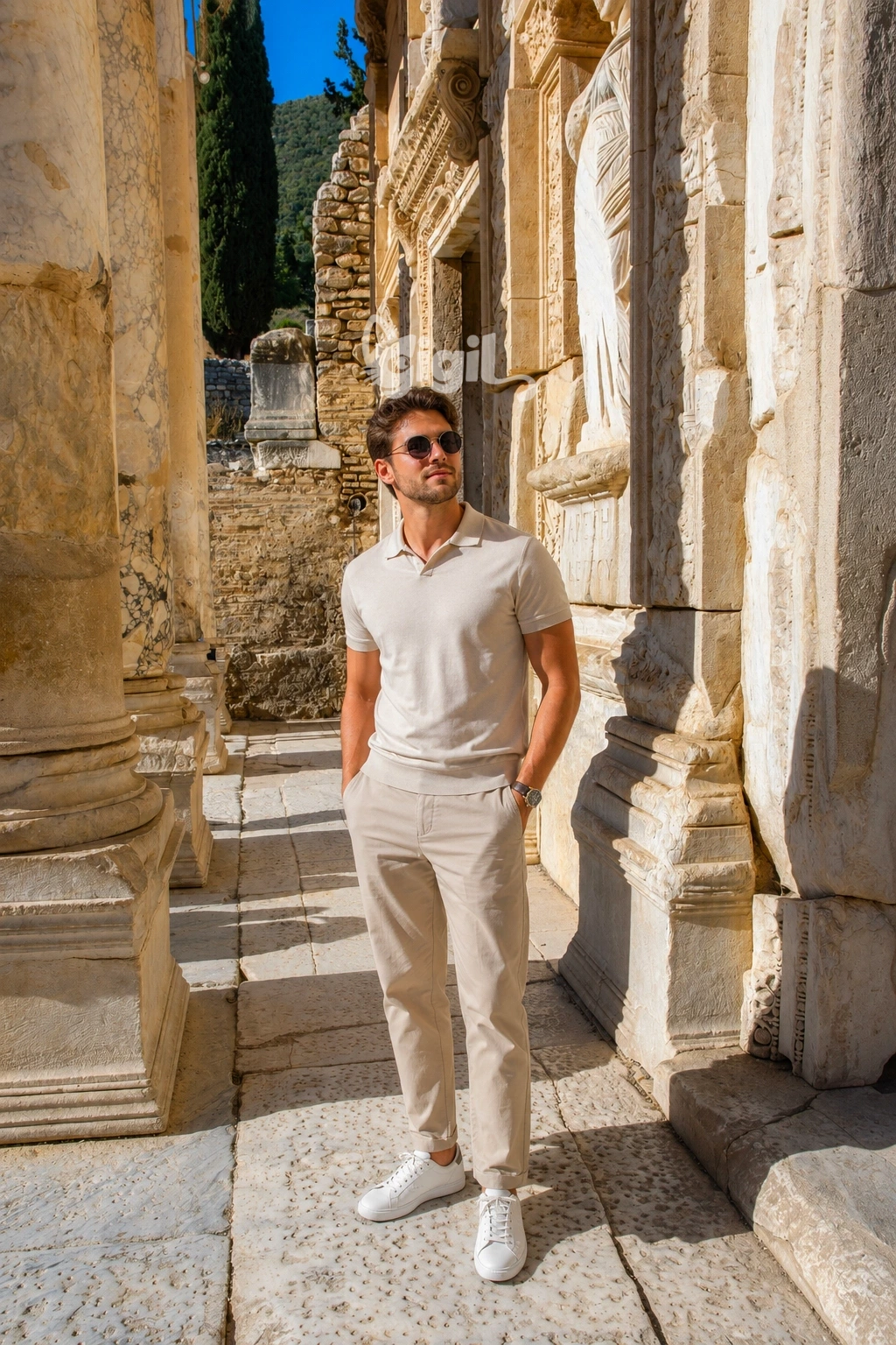 Celsus Library Roman Column Design